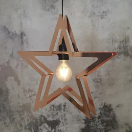 Star Trading Hängestern Starling - Metallstern - hängend - 5-zackig - E27 Fassung - H: 36cm -...