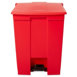 Rubbermaid Step-On Treteimer 68 l, Tretabfalleimer aus Polyethylen, rot