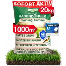 düngemeister Rasendünger für Ihren sattgrünsten Traumrasen - gesunder, dichter und sattgrüner Rasen sofort mit revolutionärer KI Formel - Lan...