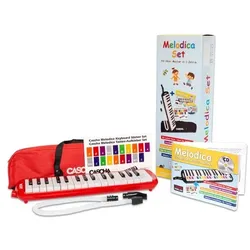 Melodica Set Red (incl. German method. case. mouthpiece)