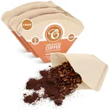 EDESIA ESPRESS – 300 Kegelförmige Kaffeefilter aus Papier – Kaffeefilter Nr.2 für Manuelle Kaffeemaschine, Pour-Over und Sanftes Brühen – Größe 2 Braun