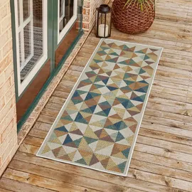 Andiamo Läufer Sedona, Karo Multicolor, 80 x 200 cm