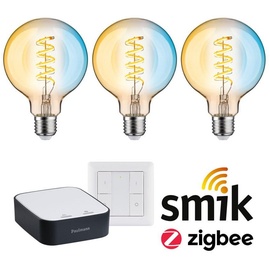PAULMANN 5195 Starterset Zigbee 3.0 LED Starter Set Smik E27 - Globe G95 3x 7,5W 600lm Tunable White