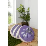 TICAA Rundes Kissen-Set 2-teilig 40 x 40 cm Lila