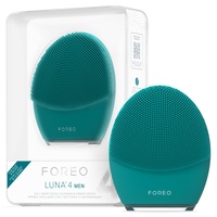 FOREO LUNA 4 MEN Gesichtsreinigungsbürste für Haut und Bart & straffende Massage - Anti Aging-Pflege - Verbessert Aufnahme von Gesichtspflegeprodukten - App-Verbindung - USB-aufladbar - Wasserdicht