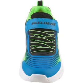 SKECHERS Microspec Advance Blue / Lime Textile / Synthetic / Orange / Black Trim 35
