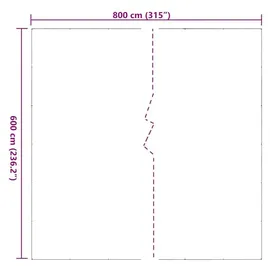 vidaXL Transparente Plane 600 x 800 cm Transparent