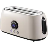 Juanita JRT21002 Toaster, Aluminium und Edelstahl, beige