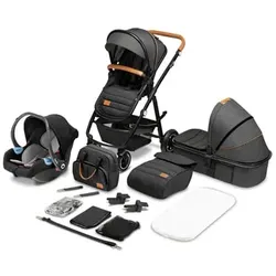 lionelo Kombikinderwagen Amber 3 in 1 Grey Graphite