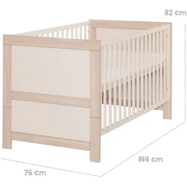 roba Babybett Kaschmir, Holzwerkstoff, 70x140 cm - cashmere/Eiche - Gr.: onesize