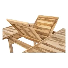 möbelliebling Gartentisch ausziehbar Teak Holz 120 - 170 cm oval BORNEO