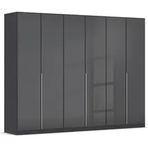 Rauch »Kleiderschrank Kleiderschränke Schrank Garderobe AGORDO mit Glasfront«, (in zwei Griff-Farben), durchdachte Innenausstattung, in 6 Breiten und 2 Höhen MADE IN GERMANY, grau