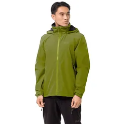 Jack Wolfskin Ganzjahresjacke Evandale (Hardshell, Kapuze, Regen- Wetterschutz) cypressgrün Herren
