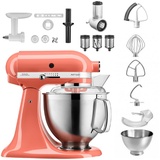 KitchenAid 4,8 L 5KSM185 Artisan Küchenmaschine Allrounderset Fleischwolf+Spritzgebäck+Gemüseschneider, Farbe:Pebbled Palm