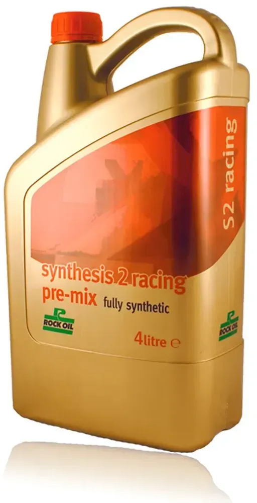 Rock Oil Synthesis 2-stroke Racing 4l Motoröl - Gold / Red - One Size
