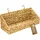 HMF Hängekorb geflochten aus Wasserhyazinthe Aufbewahrungskorb zum Aufhängen 15 x 40 x 15 cm beige