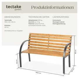 Tectake Micha 119,5 x 62 x 83 cm natur