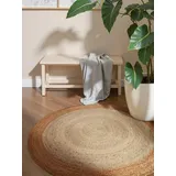 HANSE HOME Looma Juteteppich rund 200 x 200 cm Beige/Gold