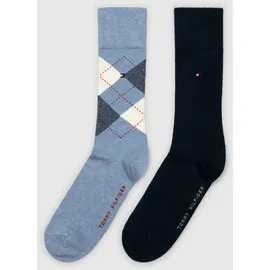 Tommy Hilfiger TH Men Sock Check 2er Pack Blau 47-49