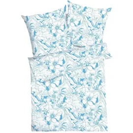 KAEPPEL Island Floral Blau 135 x 200 cm + 80 x 80 cm