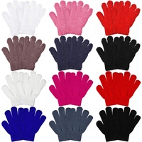 Syhood 12 Paar Kinder Handschuhe Stretch Vollfinger Handschuhe Winter Warm Gestrickte Unisex Kinderhandschuhe für Jungen und Mädchen