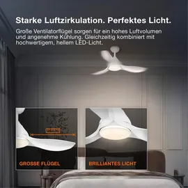 Osram FOHN 116,8 cm Deckenventilator Schwarz/Braun