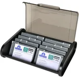 Exacompta 68114D Visitenkartenbox für Visitenkarten Topline - Schwarz
