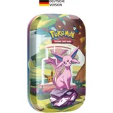 Pokémon-Sammelkartenspiel: Mini-Tin-Box Karmesin & Purpur – Prismatische Entwicklungen: Psiana (2 Boosterpacks & 1 Münze)
