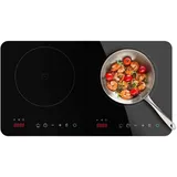 Cecotec Tragbare Induktionskochplatte mit 2 Kochfeldern Full Magma Double, 3500 W, 8-10 Stufen, Digital, Touch-Steuerung, Überhitzungsschutz, Auto Off, Thermostat, von 60 bis 240 oC