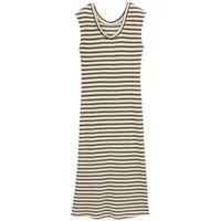 Tom Tailor Midikleid Streifenmuster Grün/Weiß M