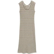 Tom Tailor Midikleid Streifenmuster Grün/Weiß M
