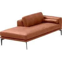 Ottomane EGOITALIANO "Masu, Design trifft super Sitzkomfort, mit toller Detailverarbeitung", rot (brick), B:182cm H:95cm T:97cm, Leder »BULL« (echtes Rindsleder). Geschliffenes, pigmentiertes und behandeltes Rindsleder mit einer Dicke von 1, 3-1, 5 mm. Dieses Leder zeigt eine ziemlich weiche Hand mit einem halb undurchsichtigen Aussehen. Es handelt sich um ein geschütztes Leder. Eine leichte Deckschicht schützt sie vor Flecken, ohne ihre ursprünglichen Eigenschaften zu verändern. Die geschützten Leder kombinieren die Vorteile von Natürlichkeit und Weichheit mit einer guten Beständigkeit gegen Verschleiß und Ausbleichen. Das Vorhandensein der charakteristischen Zeichen, die das Leben des Tieres bestimmen, wie Narben, Körnungsunterschiede, Falten, Adern, Disharmonien in Farbtönen, beweisen ihre absolute Echtheit und großen Wert., Sofas, Ottomane, Rückenkissen und Armteilrolle für mehr Komfort, mit Metallfüßen