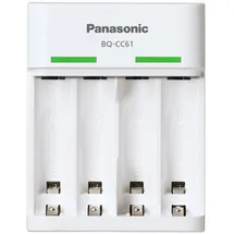 Panasonic eneloop Standard USB Ladegerät BQ-CC61 weiß für 2 oder 4 Akkus Mignon, AA oder Micro, AAA