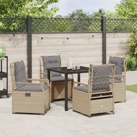 vidaXL Garten Essgruppe 5-tlg. Beige