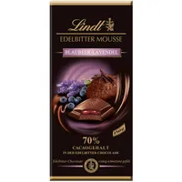 Lindt Schokolade Edelbitter Mousse Blaubeer-Lavendel | 13 x 150 g Tafel | Mit 70 % Kakaogehalt und dunkler Mousse au Chocolat und Blaubeer-Lavendel Füllung | Schokoladentafel | dunkle Schokolade