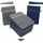 Betz 10 Stück Waschhandschuhe Premium 100% Baumwolle Waschlappen Set 16x21 cm Farbe dunkelblau und anthrazit