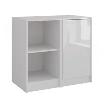 Vicco Sherry 80,2 x 76 x 50,1 cm Weiß/Weiß Hochglanz