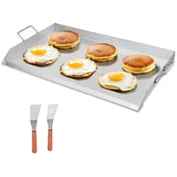 Vevor Flache Grillplatte Grillpfanne Edelstahl BBQ Kochgeschirr 910x525mm