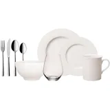 Villeroy & Boch – Twist White Geschirr Set 36 Teilig Weiß, Spülmaschinenfest, Mikrowellensicher, Zeitloses Geschirrservice, Geschirrset, Tafelservice, Service Modern, Premium Porzellan