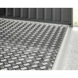 Hörmann Bodenplatte Riffelblech Typ 1 Aluminium  für Kaminholzregal grau