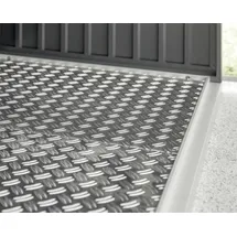 Hörmann Bodenplatte Riffelblech Typ 1 Aluminium  für Kaminholzregal grau
