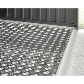 Hörmann Bodenplatte Riffelblech Typ 1 Aluminium  für Kaminholzregal grau