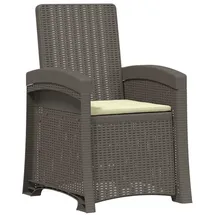 vidaXL Liegesessel Rattan-Optik 0 x 0 x 0 cm Hellgrau/Creme