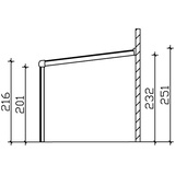 SKANHOLZ SKAN HOLZ Terrassenüberdachung Monza 434 x 257 cm, Aluminium Anthrazit