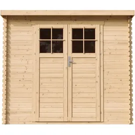 TIMBELA Gartenhaus 1,42 x 2,39 m Braun
