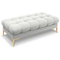 Micadoni Bank, Silber, 2-Sitzer, 133x41x62 cm, Hergestellt in Europa,