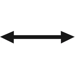 BSOKJ1135 Georg Schlegel Bezeichnungsschild Grafik-Symbol Bewegung in zwei Richtungen weiß - 1 Stück
