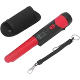 TOPINCN Tragbarer Metalldetektor, Hochempfindlicher Tragbarer Metalldetektor Professionelles LCD-Display für Schmuck für Kulturdenkmäler für Münzen Gold Silber (Rot)