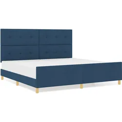 Bettgestell Blau 200x200 cm Stoff