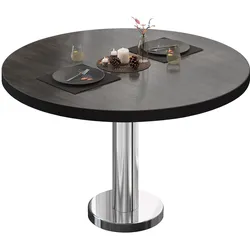 BML | Bistro Loungetisch | Ø:H 60 x 39 cm | Wenge / Edelstahl